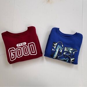 Kids Graphic Sweatshirts - Red and Blue